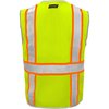Ironwear Safety Vest Class 2 w/ Zipper, Radio Clips & Badge Holder (Lime/Small) 1241-LZ-RD-CID-SM